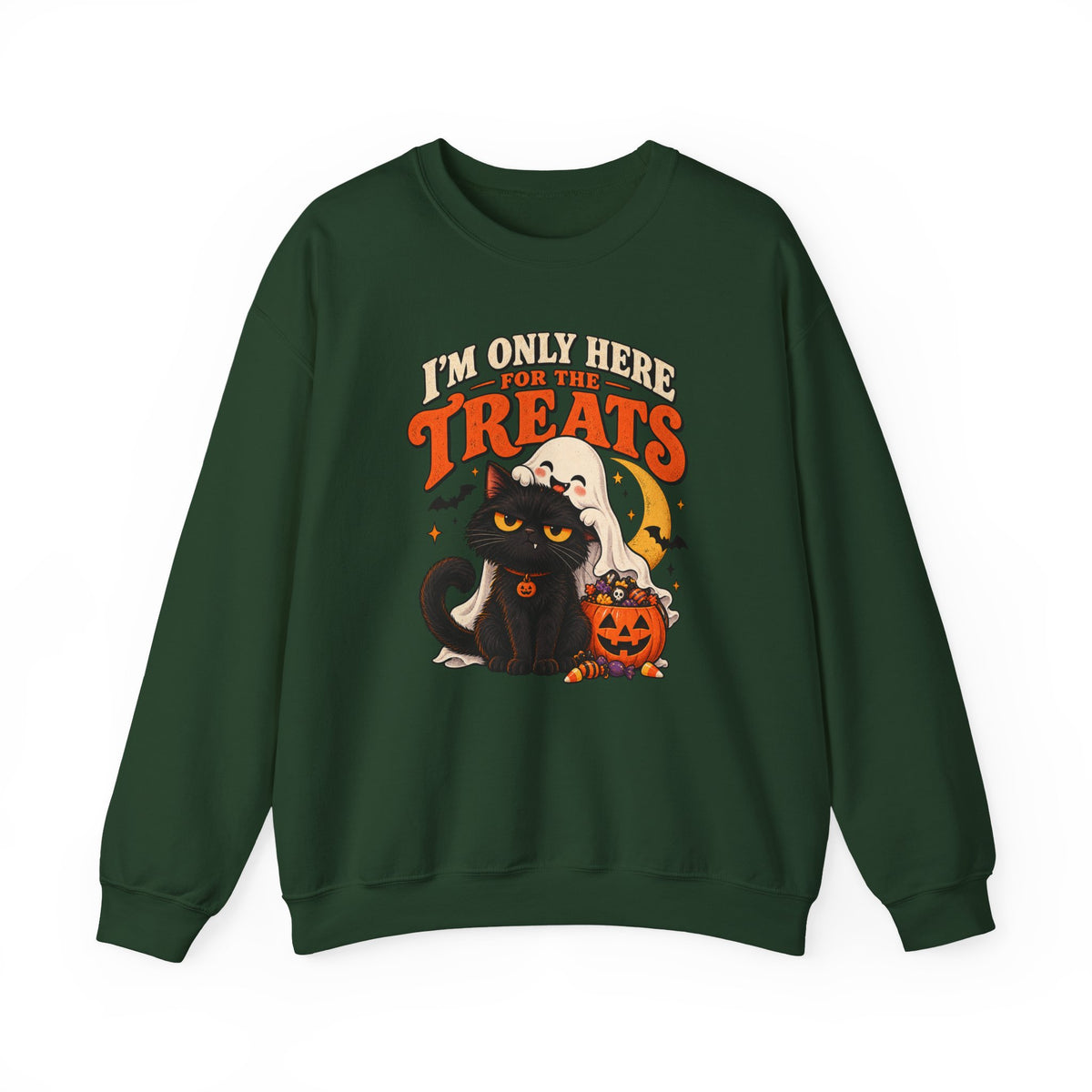 I’m Only Here for the Treats Black Cat Sweatshirt