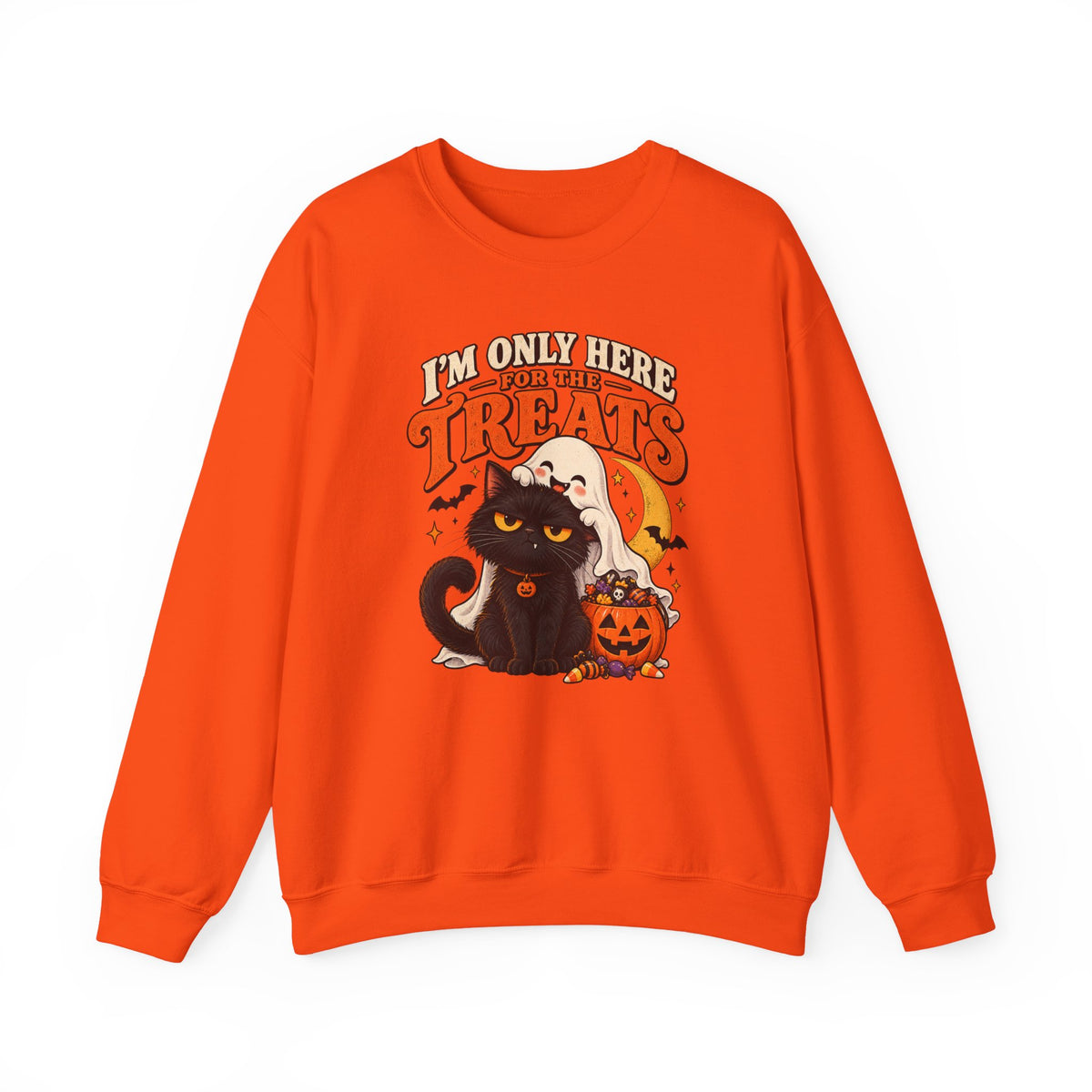 I’m Only Here for the Treats Black Cat Sweatshirt