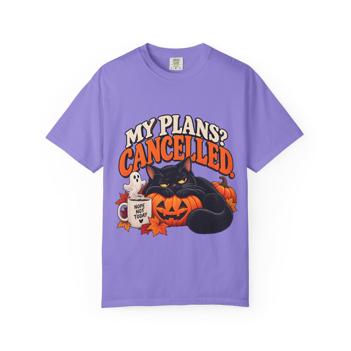 My Plans? Cancelled. Halloween Black Cat T-Shirt