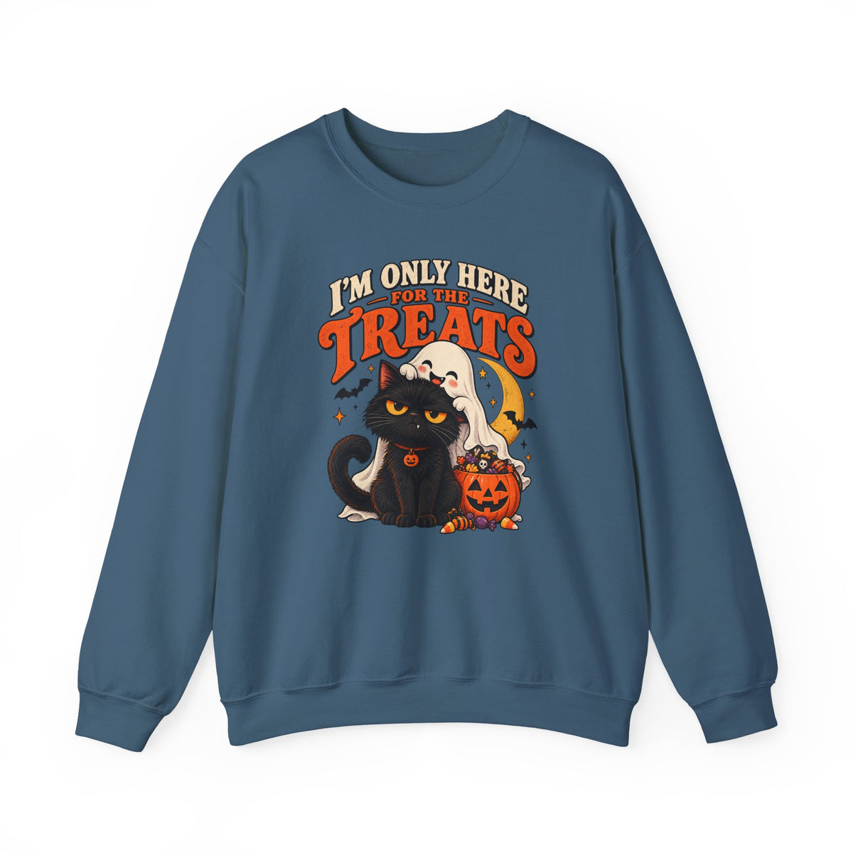 I’m Only Here for the Treats Black Cat Sweatshirt