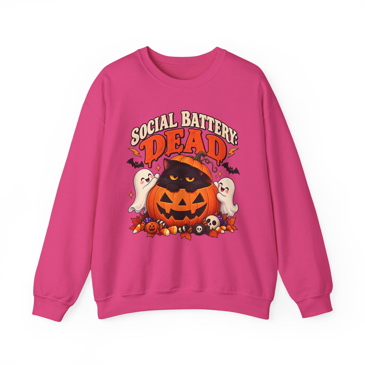 Social Battery Dead Halloween Sweatshirt