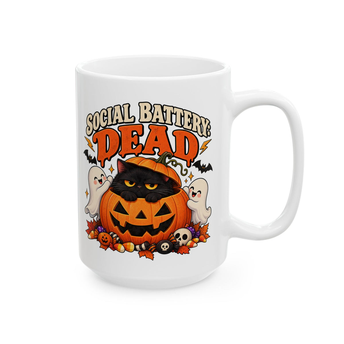 Social Battery Dead Halloween Mug