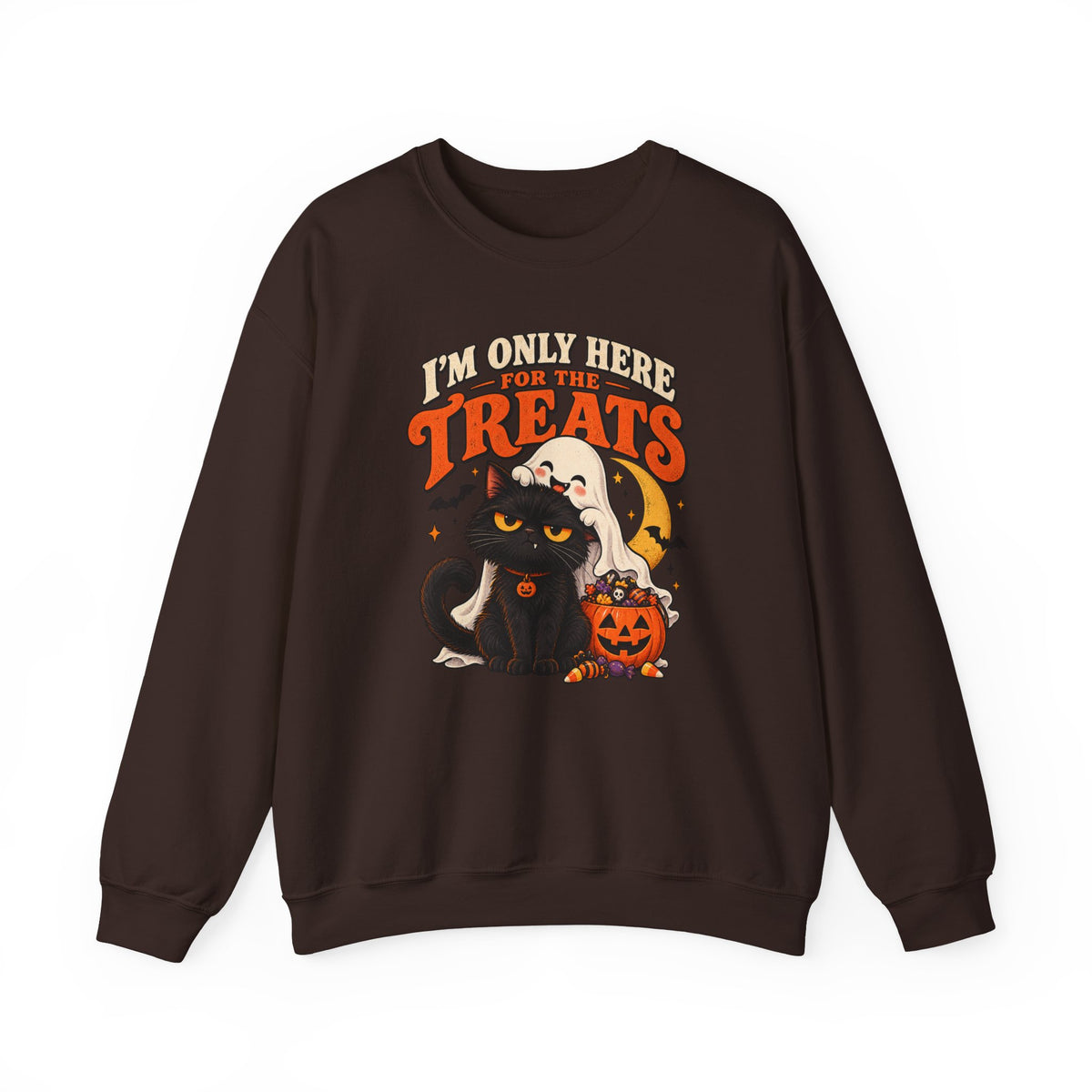 I’m Only Here for the Treats Black Cat Sweatshirt