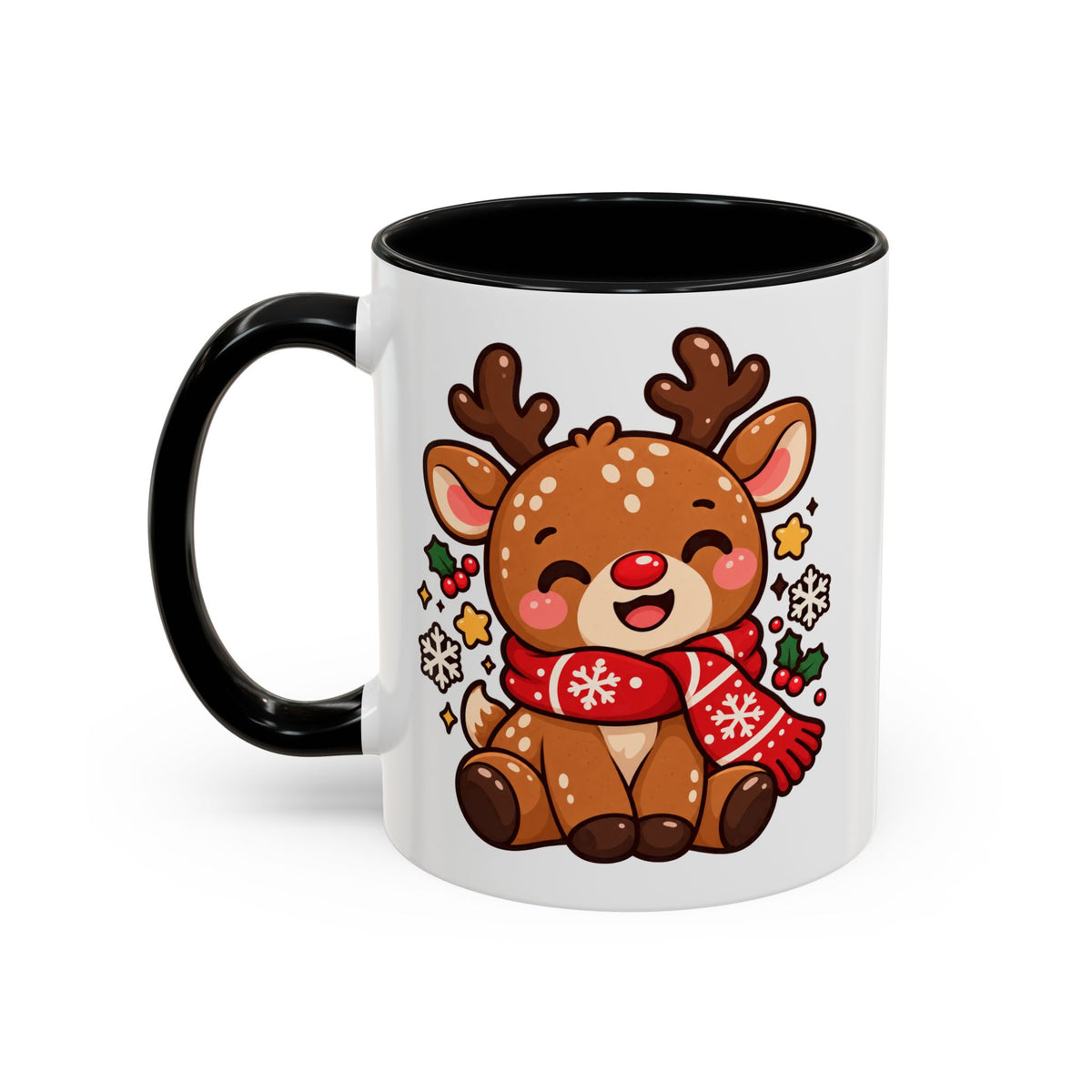 Cozy Christmas Reindeer Mug | Cute Holiday Coffee Cup | 11 oz & 15 oz
