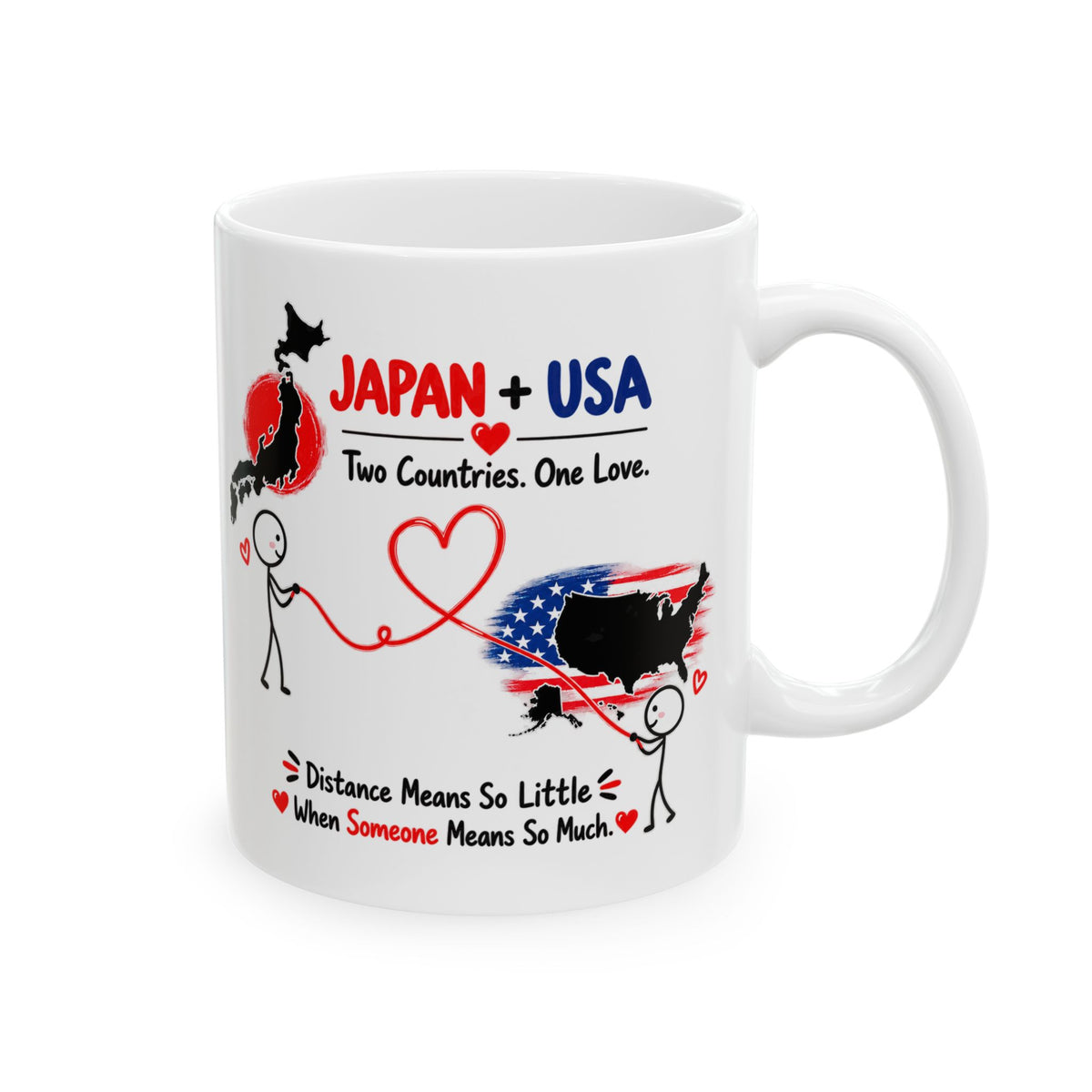 Japan & USA Couple Mug