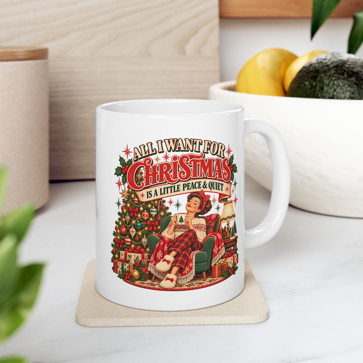 A Little Peace & Quiet Christmas Mug