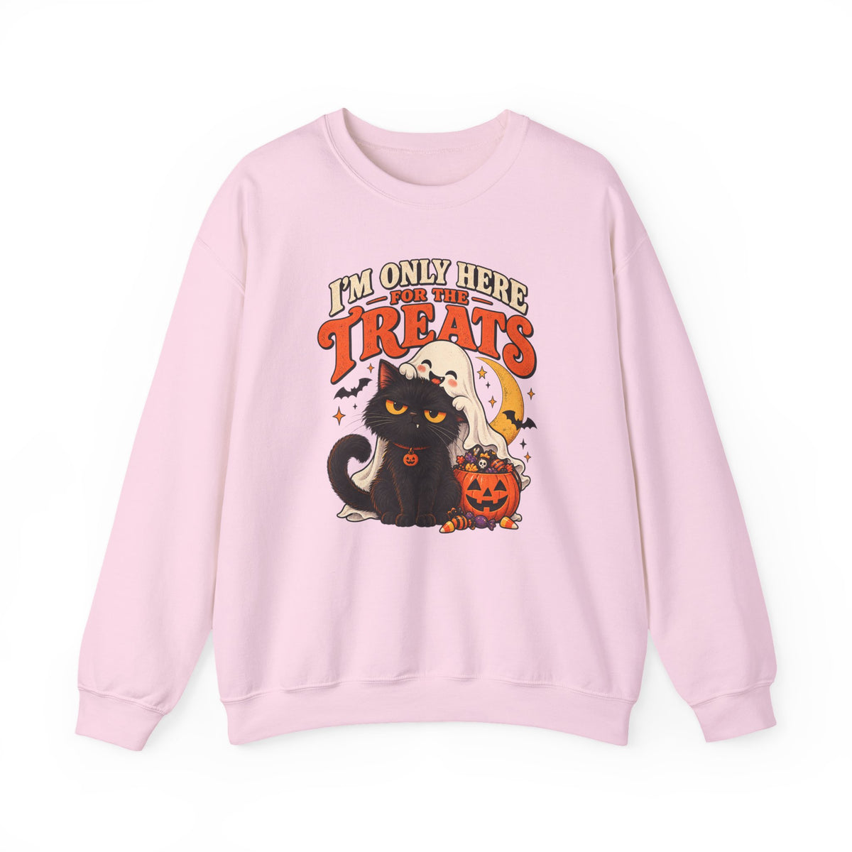 I’m Only Here for the Treats Black Cat Sweatshirt