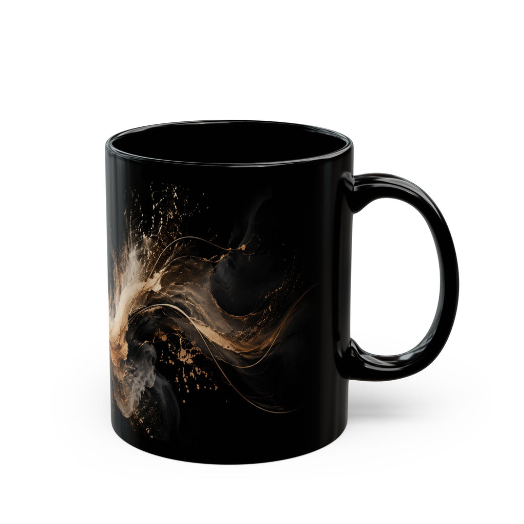 Black & Gold Abstract Mug