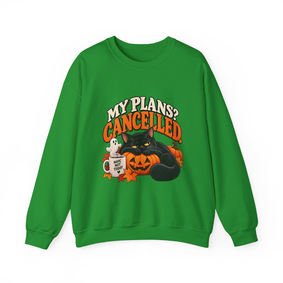 My Plans? Cancelled. Halloween Black Cat Sweatshirt