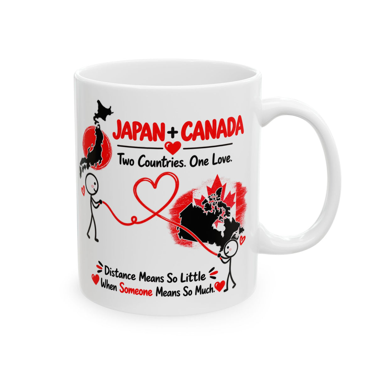 Japan & Canada Couple Mug