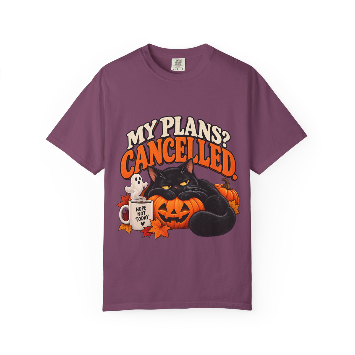 My Plans? Cancelled. Halloween Black Cat T-Shirt