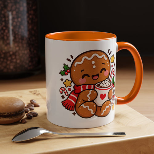 Cozy Gingerbread Christmas Mug | Cute Holiday Coffee Cup | 2 Sizes & Multiple Colours