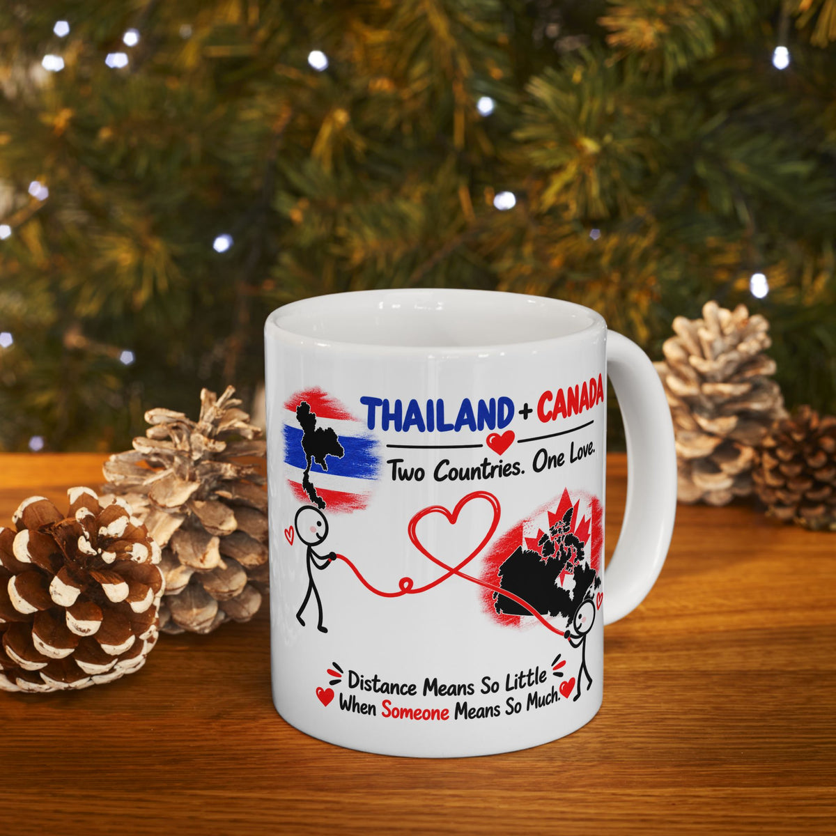 Thailand & Canada Couple Mug