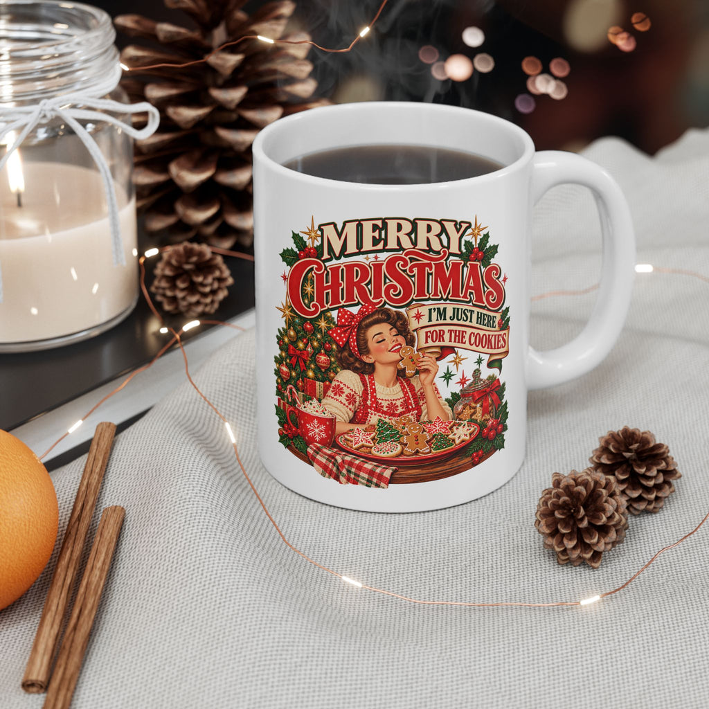 I’m Just Here for the Cookies Christmas Mug