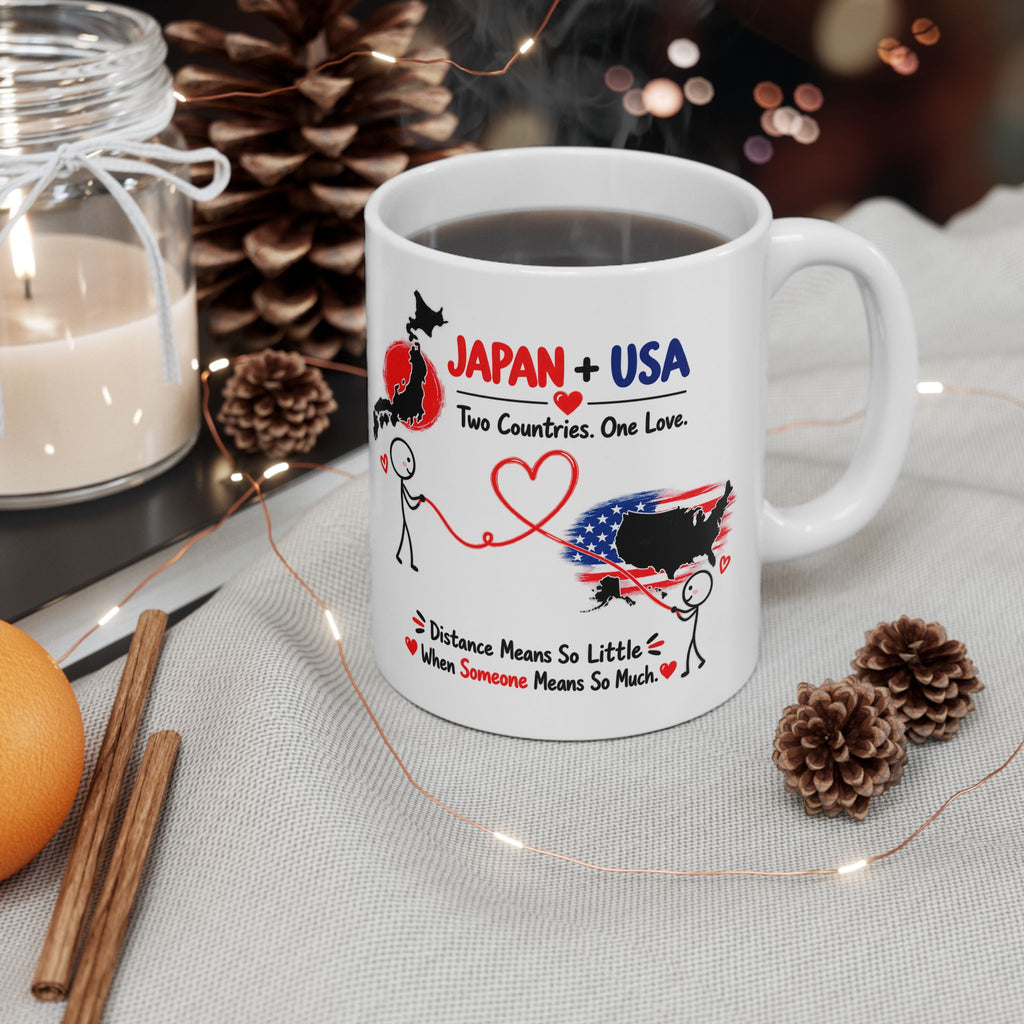 Japan & USA Couple Mug