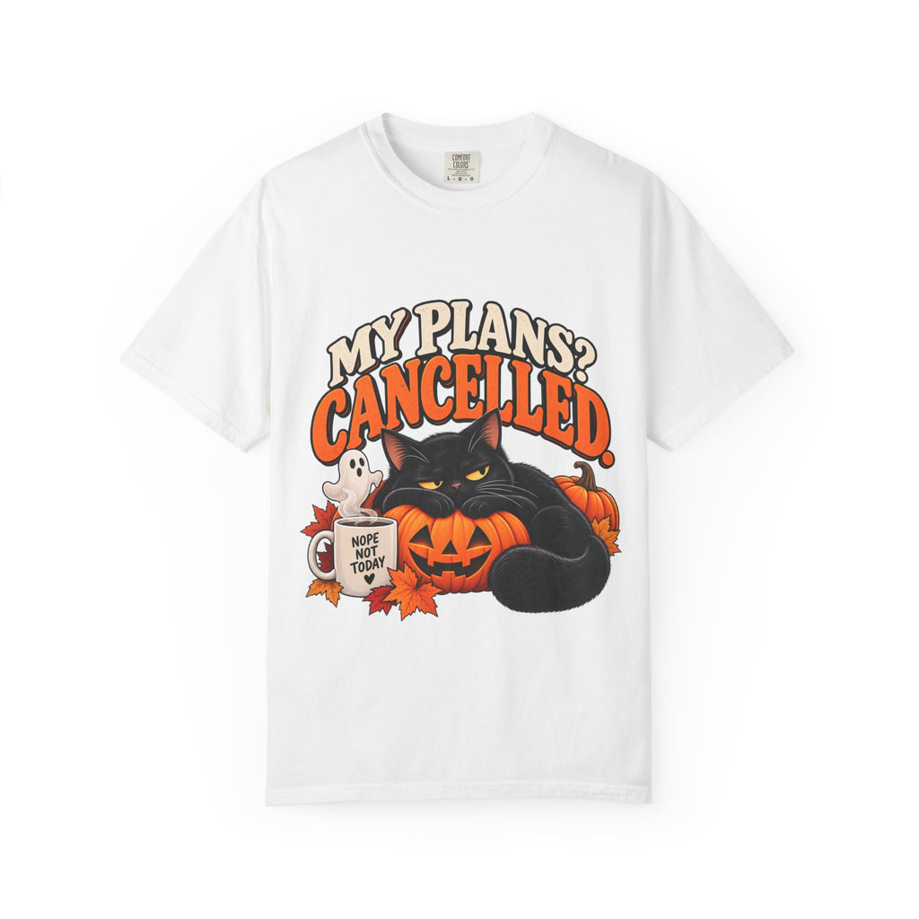 My Plans? Cancelled. Halloween Black Cat T-Shirt