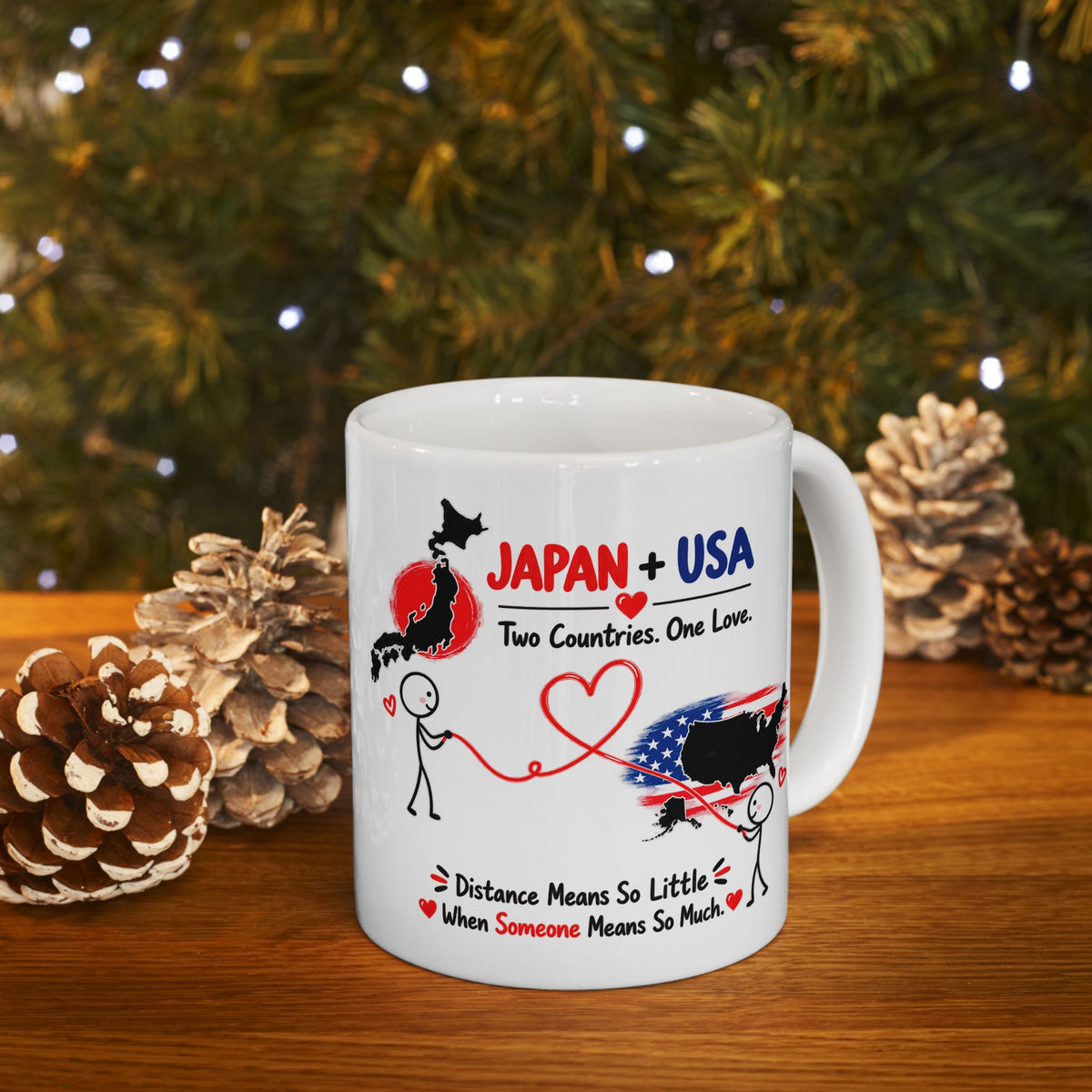 Japan & USA Couple Mug