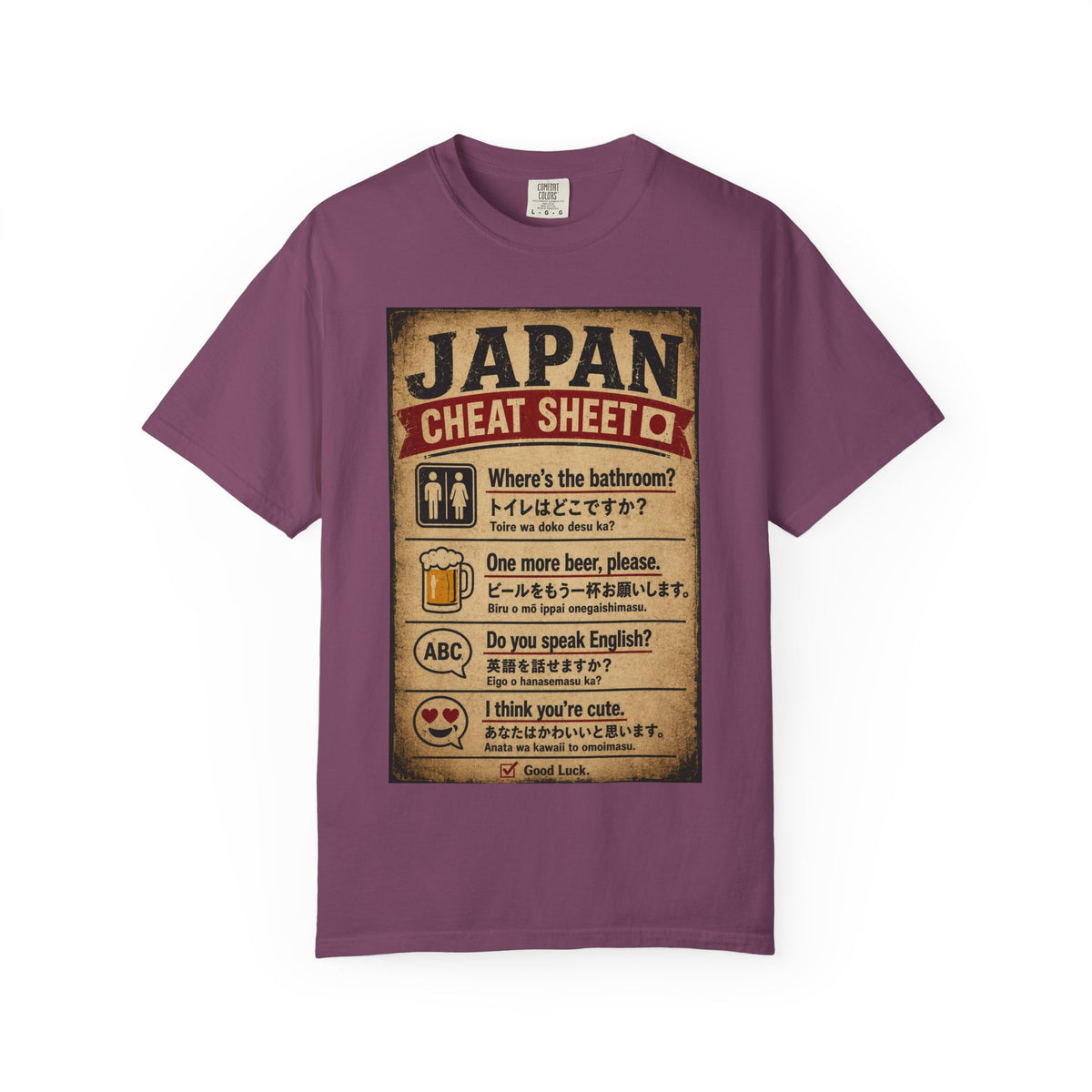 Vintage Japan Cheat Sheet T-Shirt