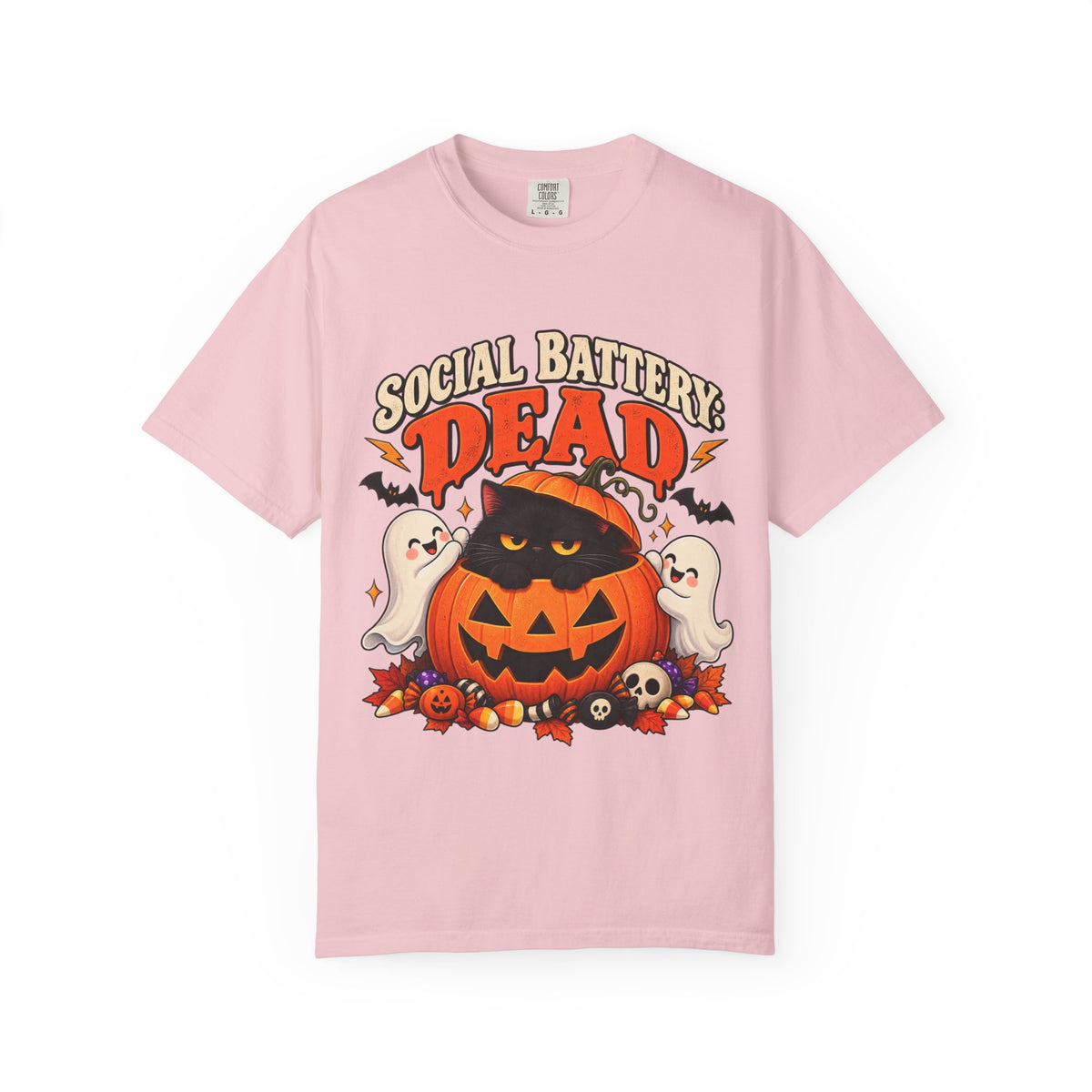 Social Battery Dead Halloween T-Shirt