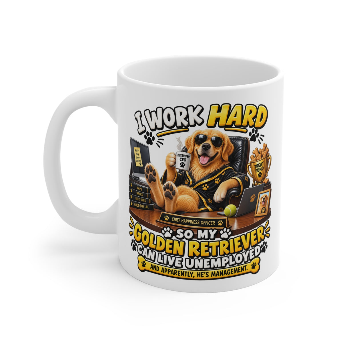 Funny Golden Retriever Mug — Dog Boss