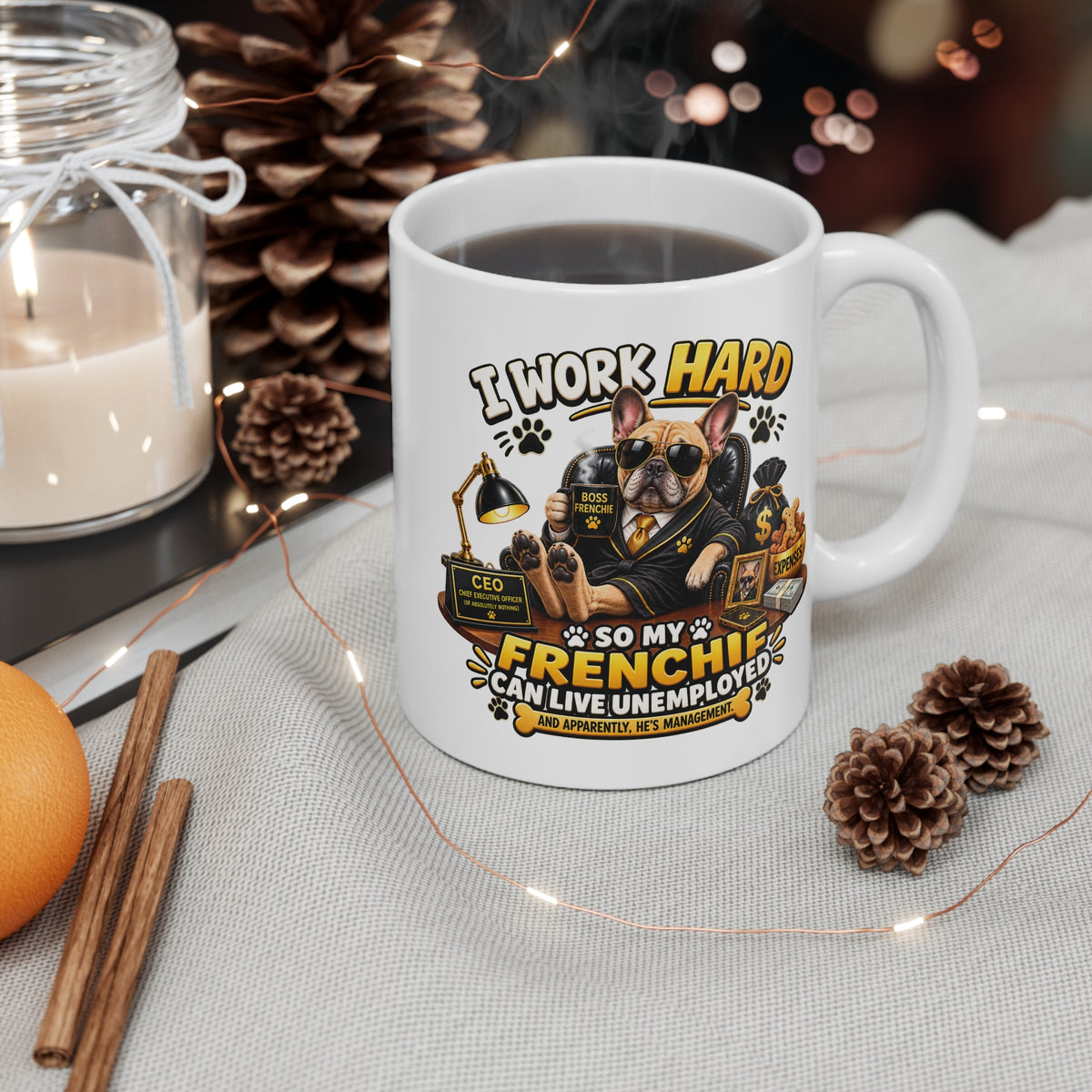 Funny French Bulldog Mug — Dog Boss