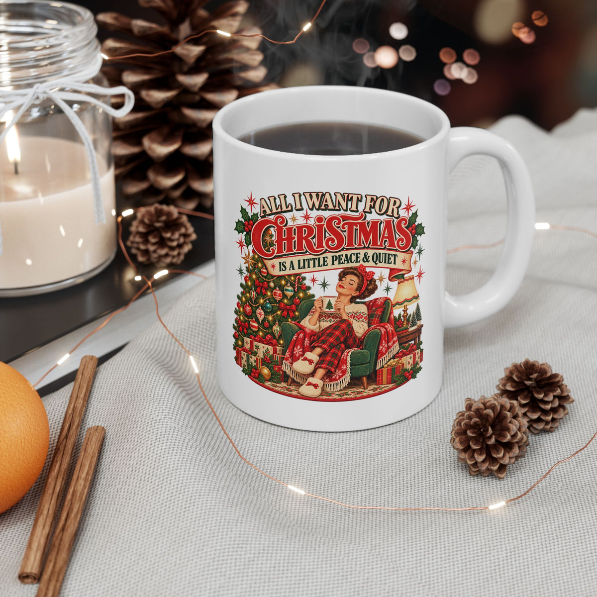 A Little Peace & Quiet Christmas Mug