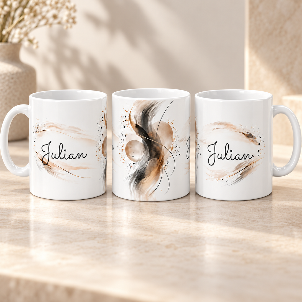 Personalized Abstract Name Mug