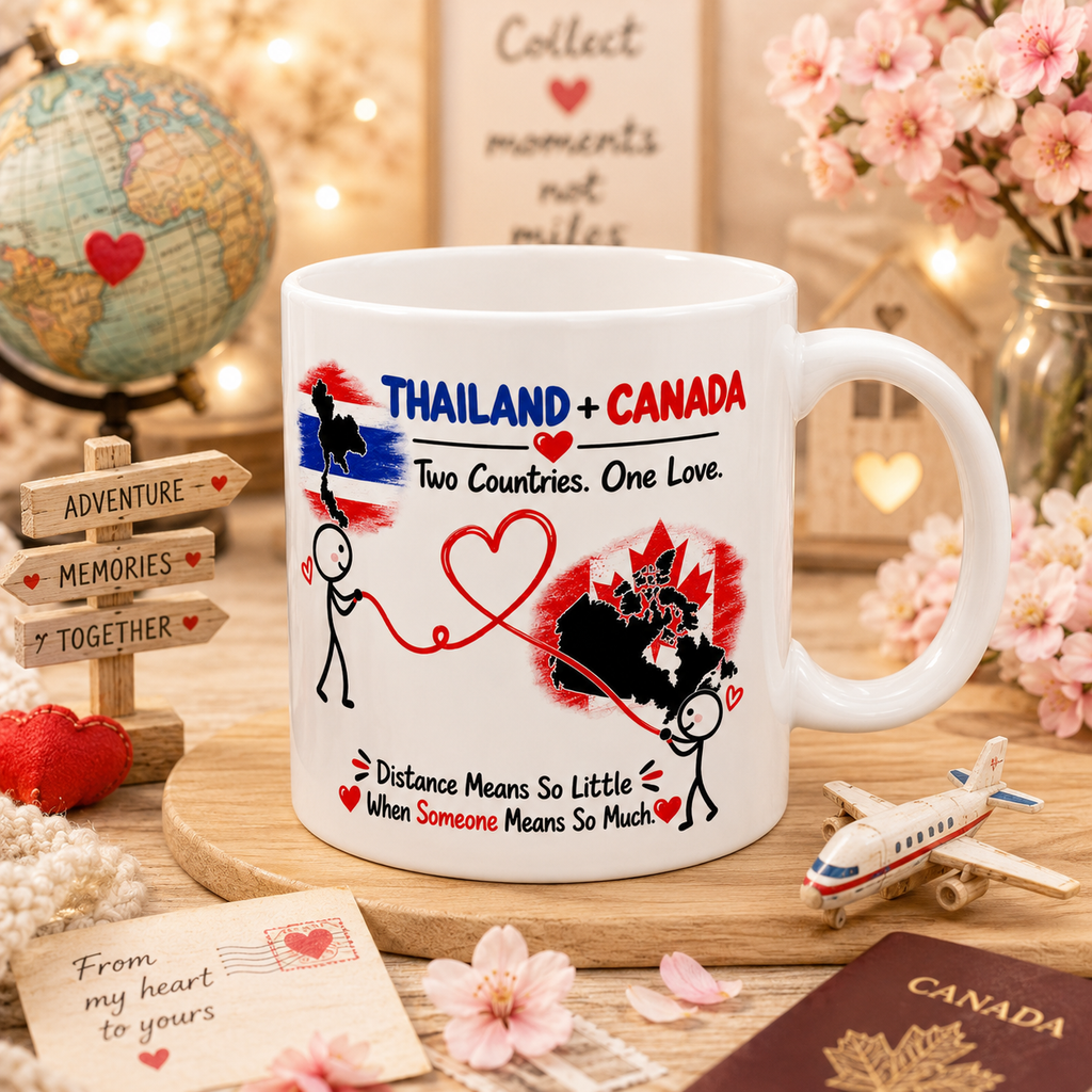 Thailand & Canada Couple Mug