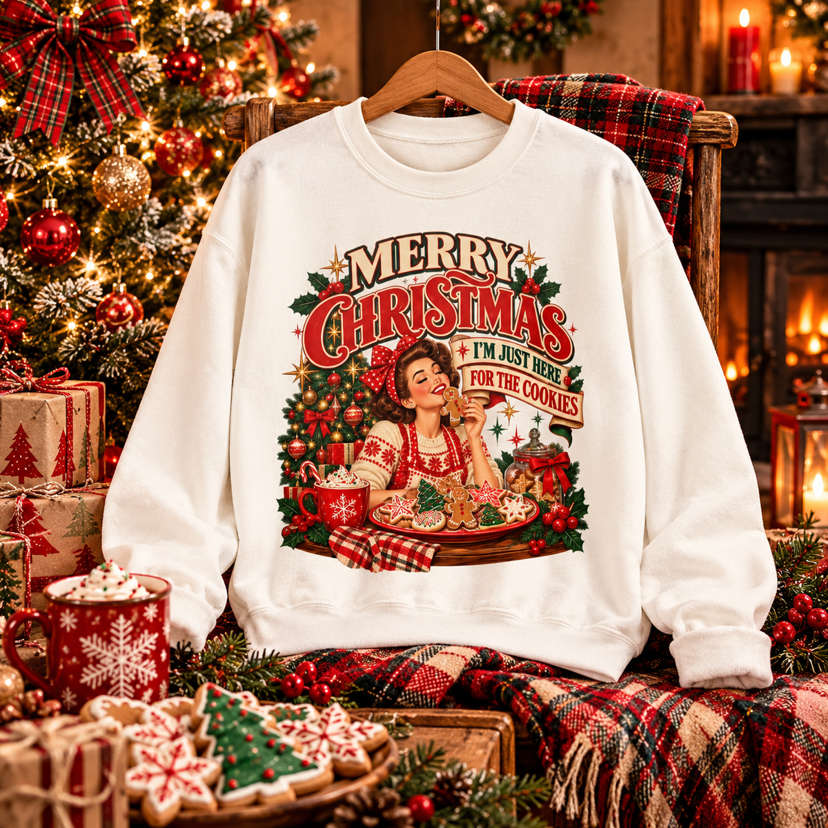 I’m Just Here for the Cookies Christmas Sweatshirt