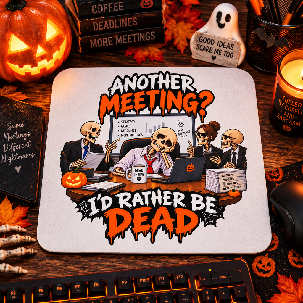 Another Meeting? I’d Rather Be Dead Mouse Pad — Light