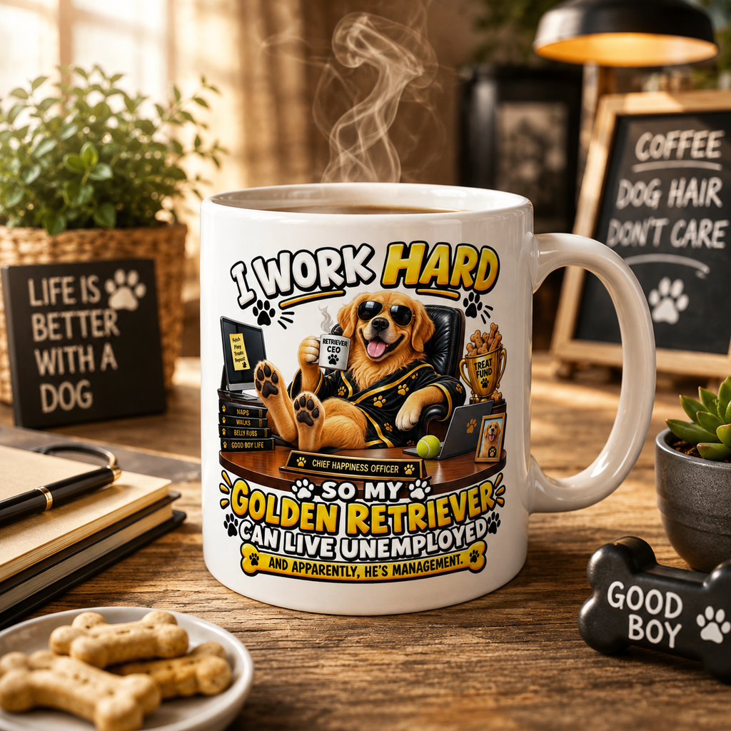 Funny Golden Retriever Mug — Dog Boss