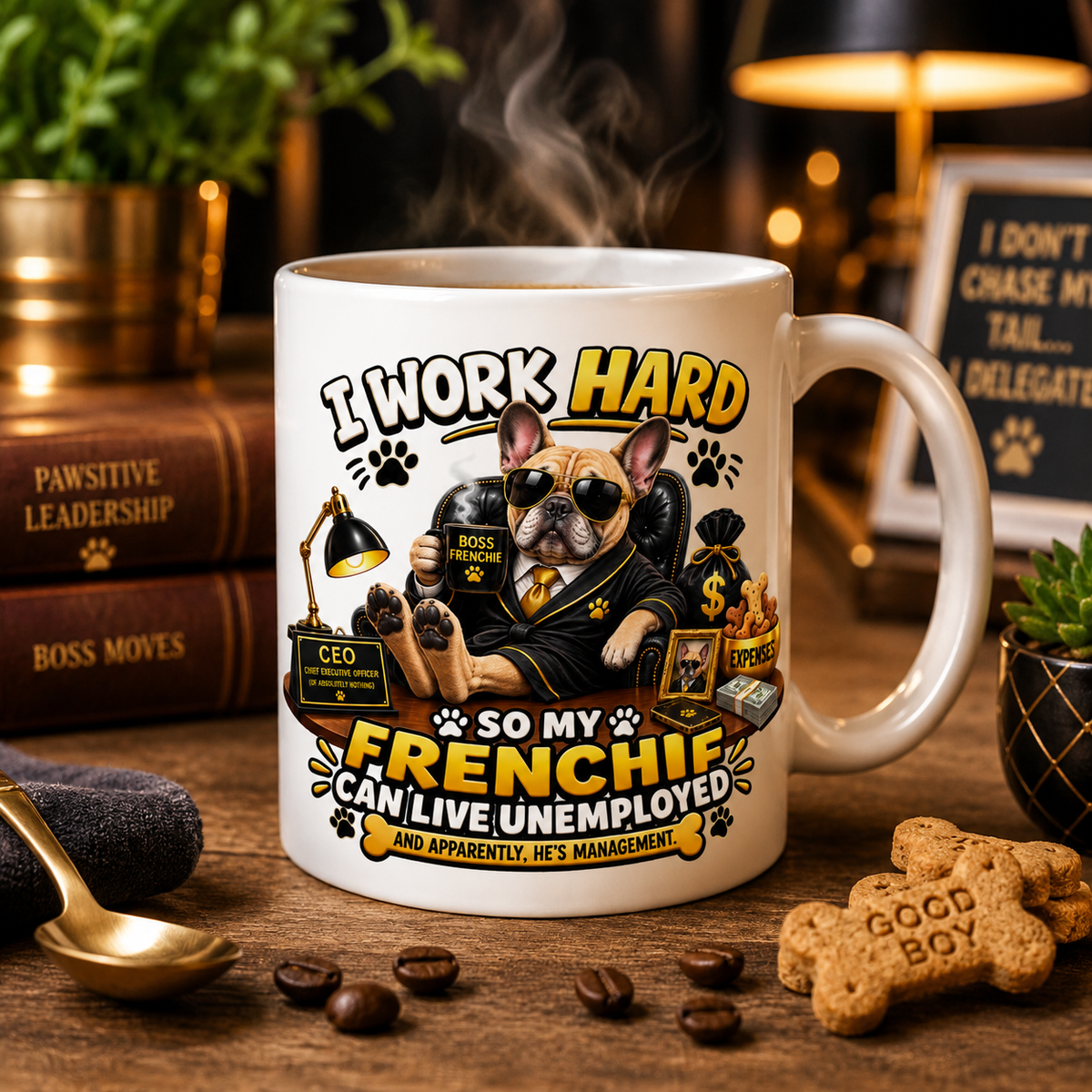 Funny French Bulldog Mug — Dog Boss