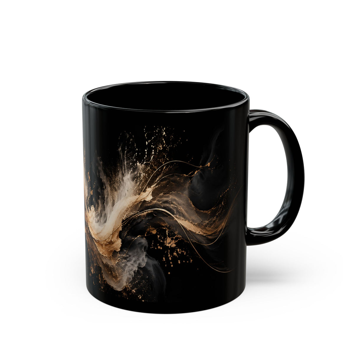Black & Gold Abstract Mug
