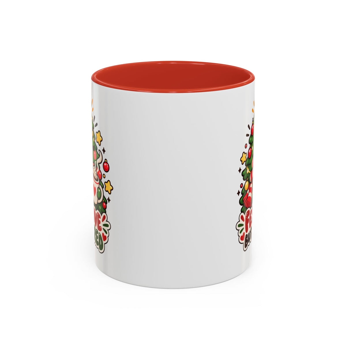 Festive But Tired Christmas Tree Mug | Funny Holiday Coffee Cup | 11 oz & 15 oz