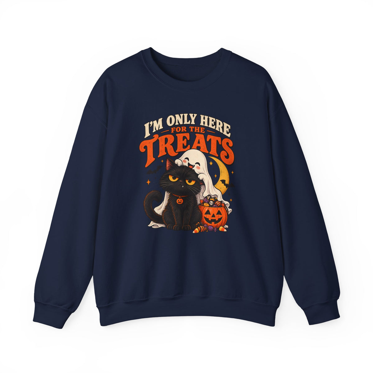I’m Only Here for the Treats Black Cat Sweatshirt
