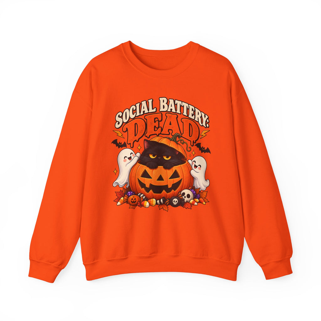 Social Battery Dead Halloween Sweatshirt
