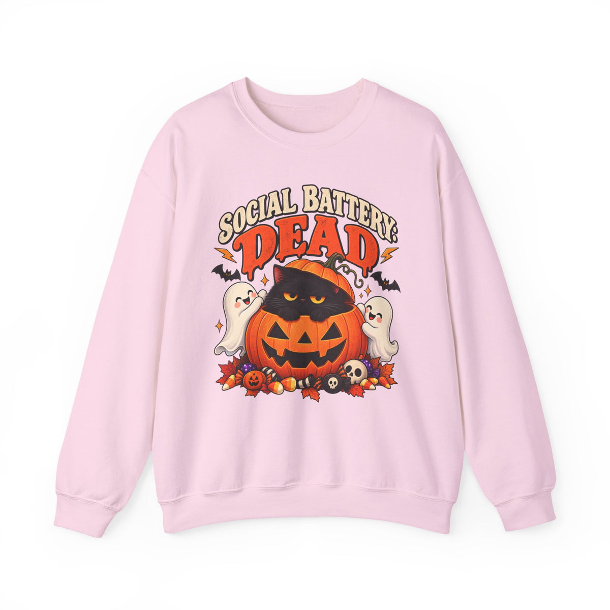Social Battery Dead Halloween Sweatshirt