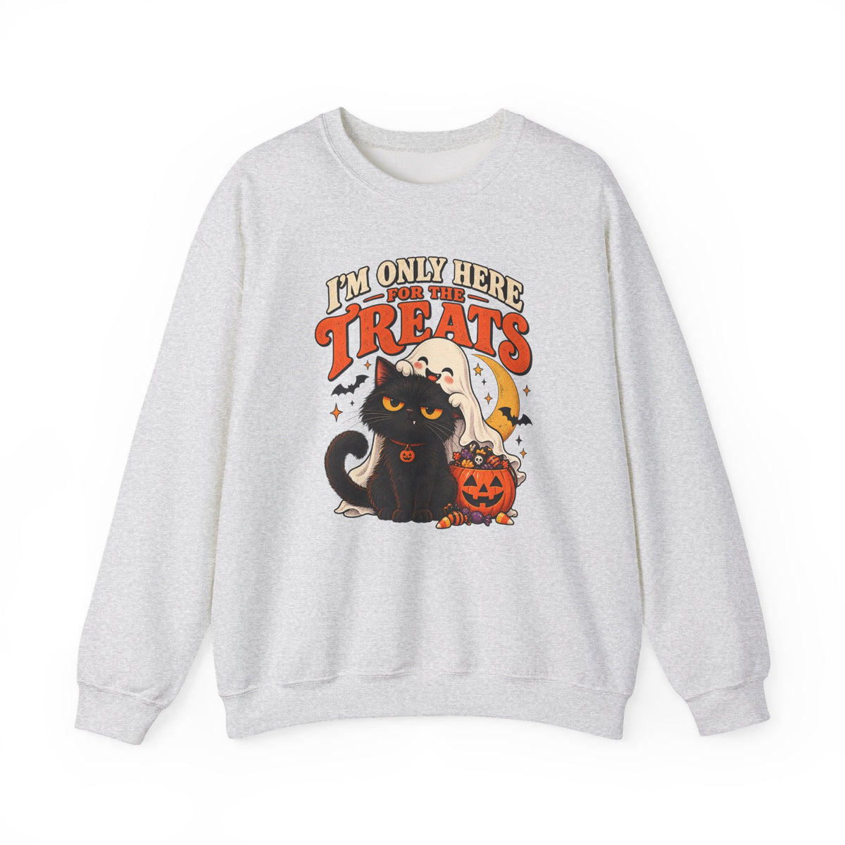 I’m Only Here for the Treats Black Cat Sweatshirt