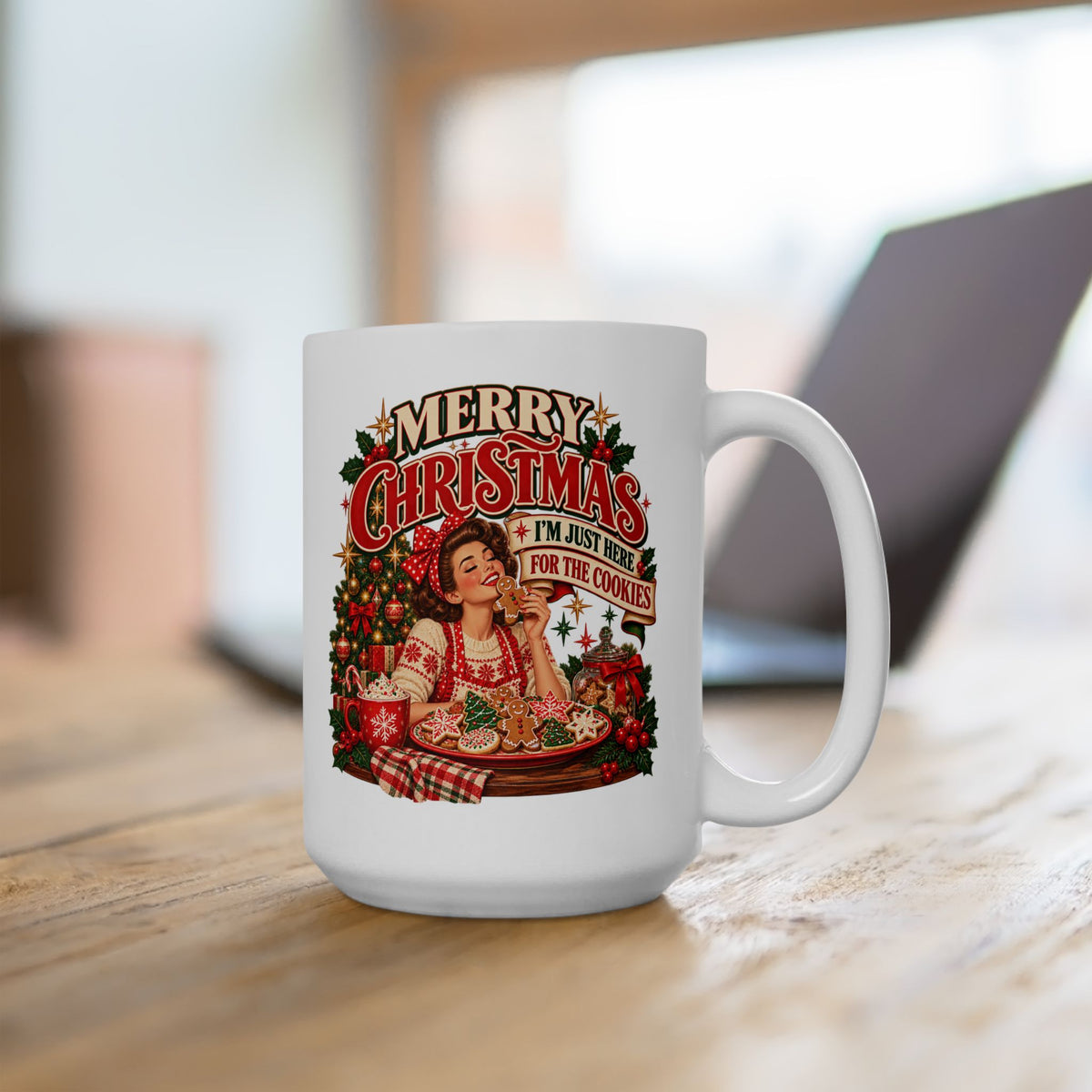 I’m Just Here for the Cookies Christmas Mug