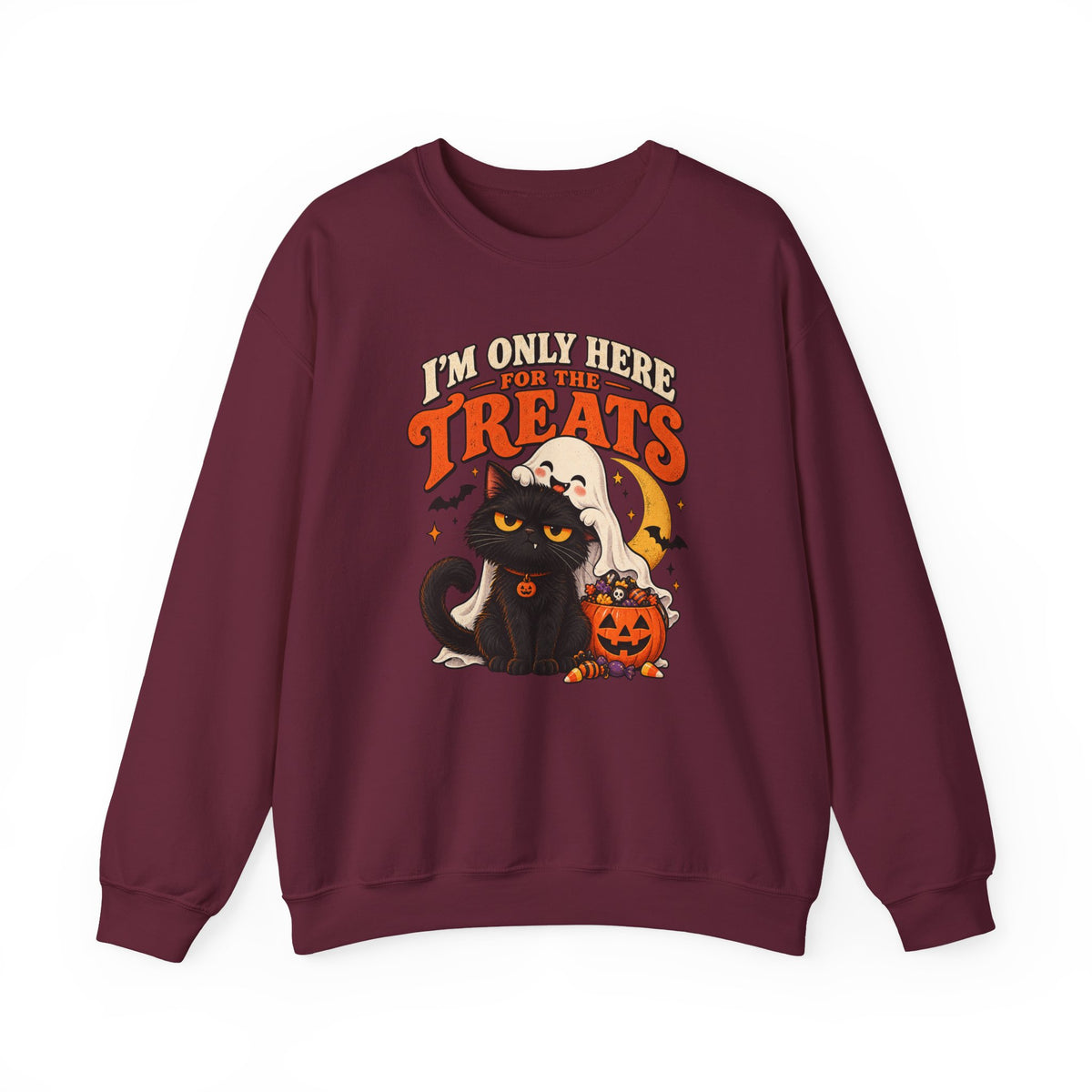 I’m Only Here for the Treats Black Cat Sweatshirt