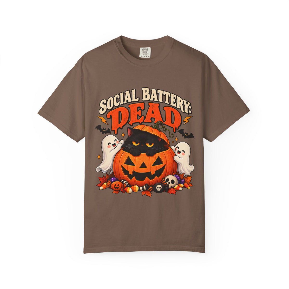 Social Battery Dead Halloween T-Shirt