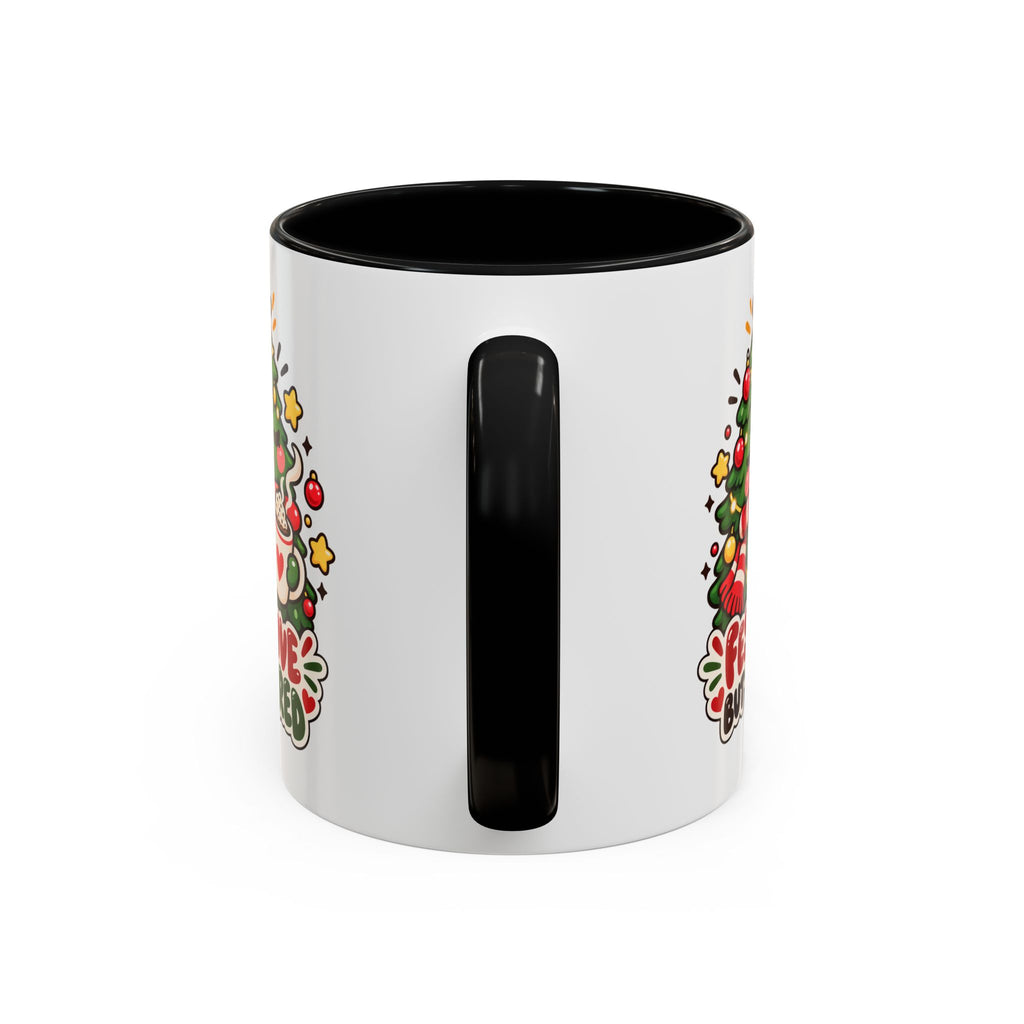 Festive But Tired Christmas Tree Mug | Funny Holiday Coffee Cup | 11 oz & 15 oz