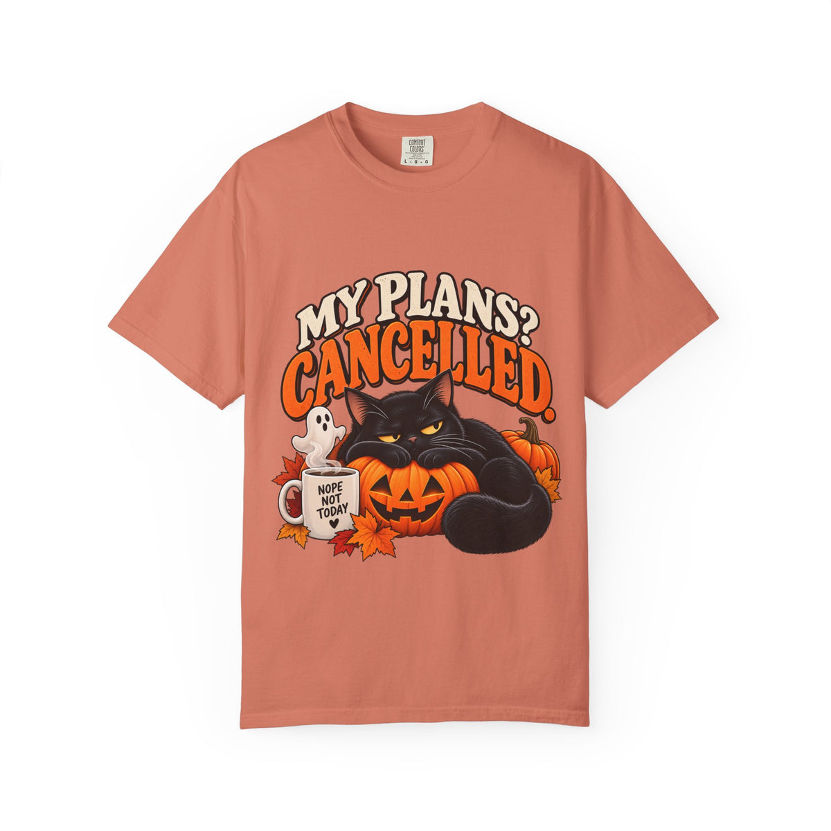 My Plans? Cancelled. Halloween Black Cat T-Shirt