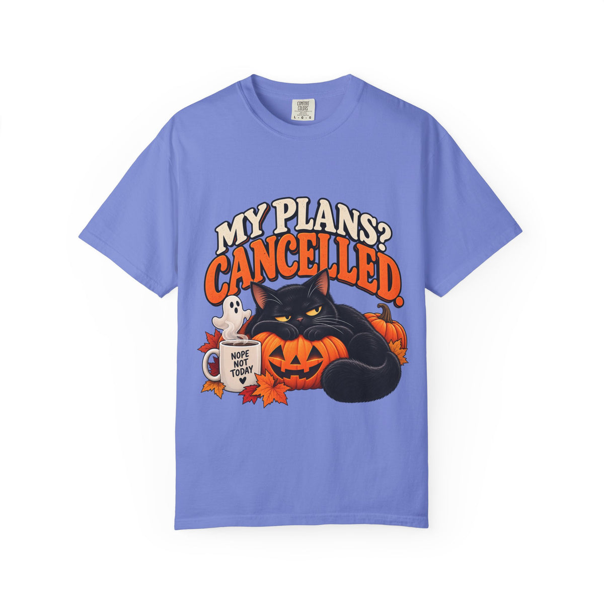 My Plans? Cancelled. Halloween Black Cat T-Shirt