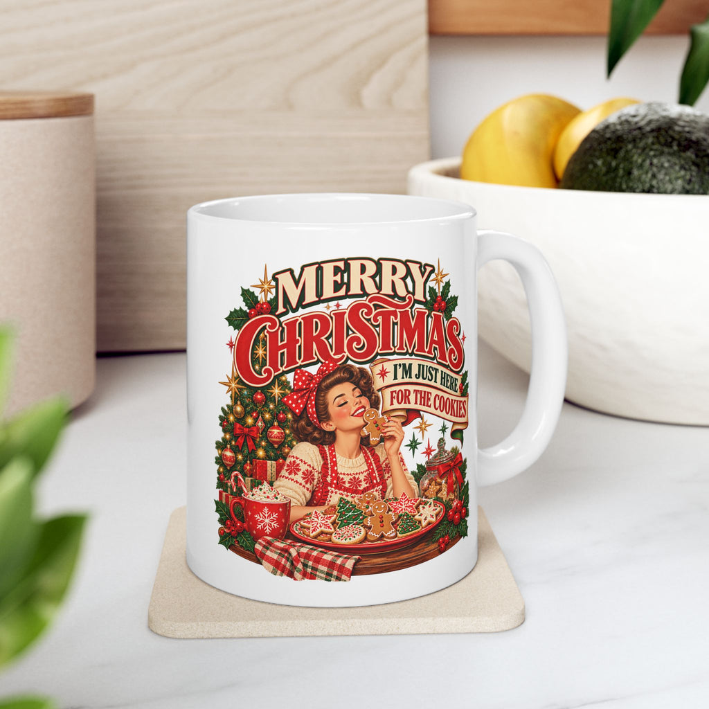 I’m Just Here for the Cookies Christmas Mug