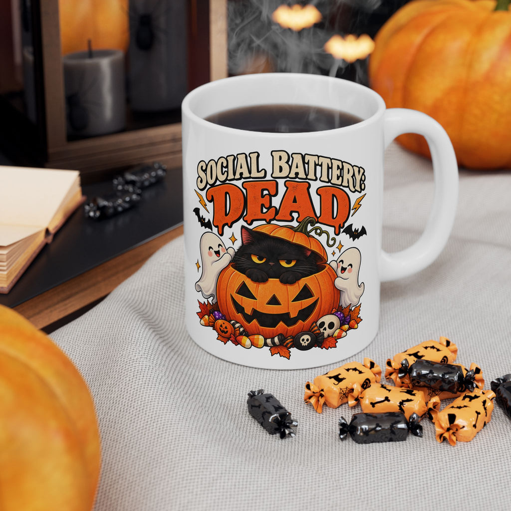Social Battery Dead Halloween Mug