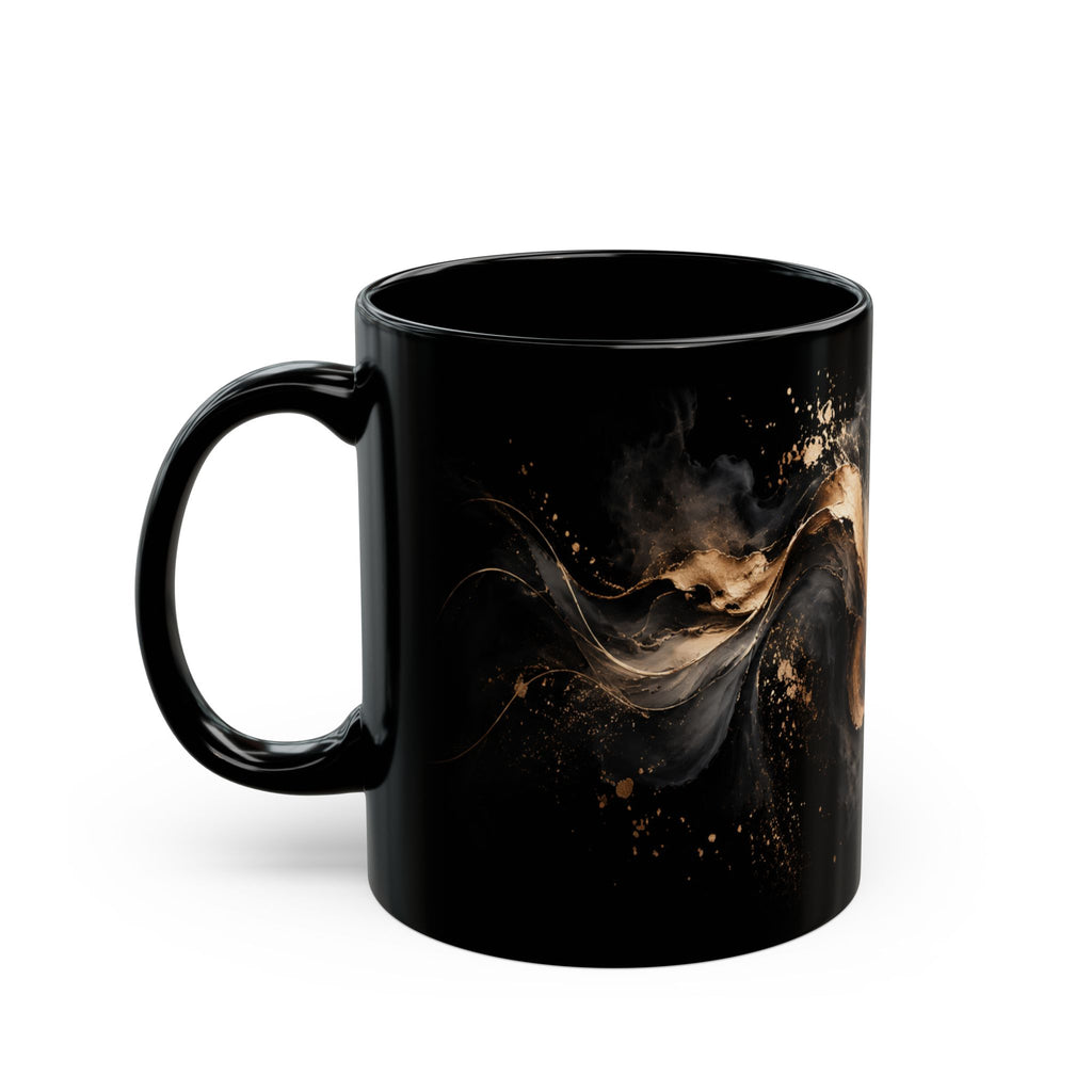 Black & Gold Abstract Mug
