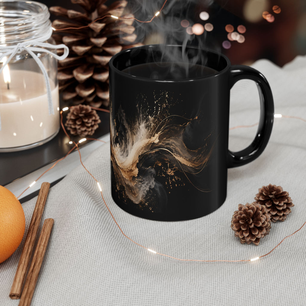 Black & Gold Abstract Mug