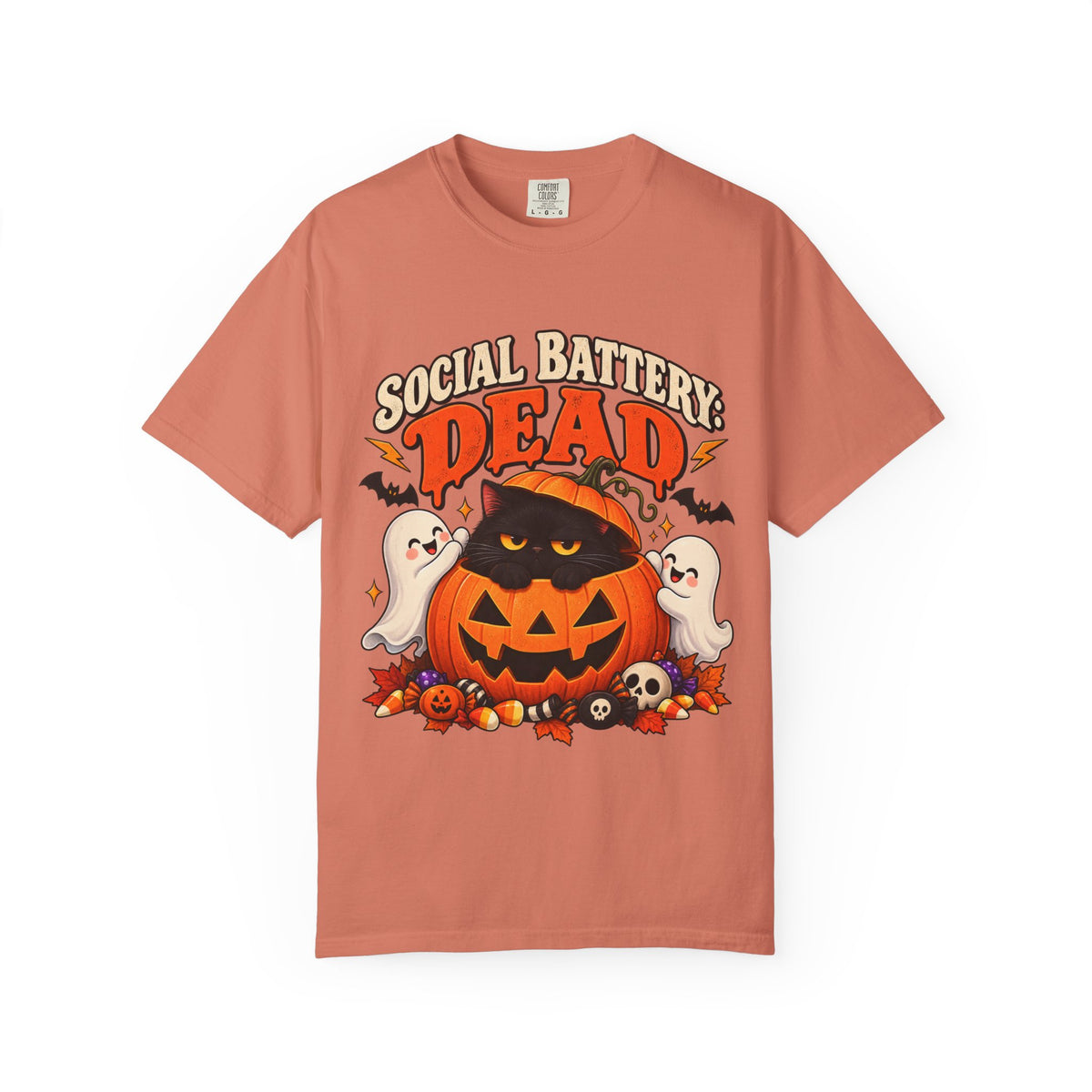 Social Battery Dead Halloween T-Shirt