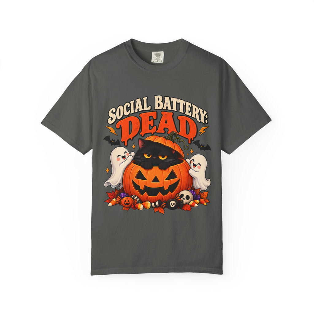 Social Battery Dead Halloween T-Shirt